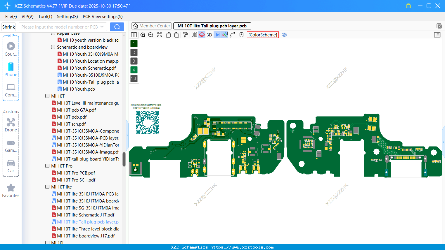 Xiaomi MI 10T Lite Tail Plug Pcb Layer